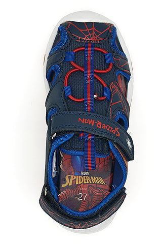 Blaue und rote Sandalen mit Lichtern Spiderman M14615
