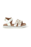 Weiße Sandalen mit Blumenapplikationen Pitt Kinder 392618S