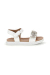 Sandali primi passi bianchi con strass a farfalla Pitt kids 392620S