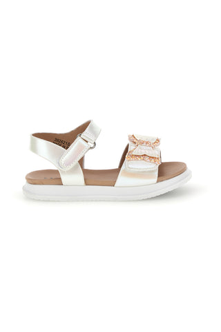 Weiße First Step Sandalen mit Zierschleife Pitt Kinder 392621S