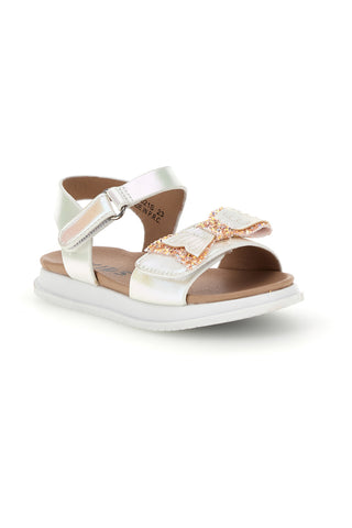 Weiße First Step Sandalen mit Zierschleife Pitt Kinder 392621S