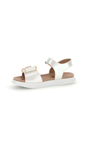 Weiße First Step Sandalen mit Zierschleife Pitt Kinder 392621S
