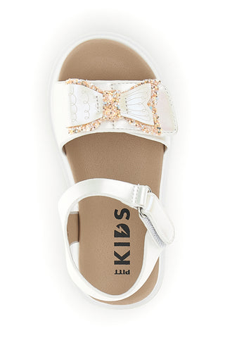 Weiße First Step Sandalen mit Zierschleife Pitt Kinder 392621S