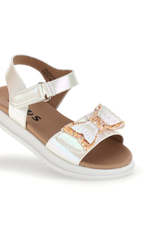 Weiße First Step Sandalen mit Zierschleife Pitt Kinder 392621S