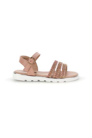 Sandali beige con cinturini intrecciati Pitt kids 392638S