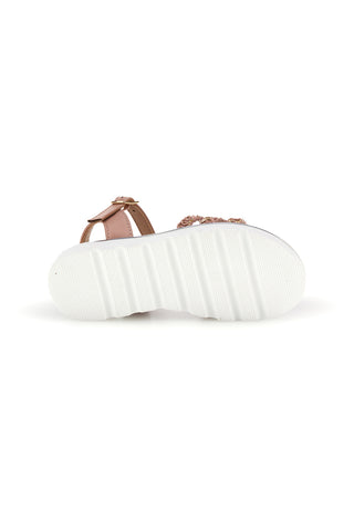 Sandali beige con cinturini intrecciati Pitt kids 392638S