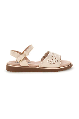 Sandali beige traforato cinturino regolabile Pitt kids 392630S