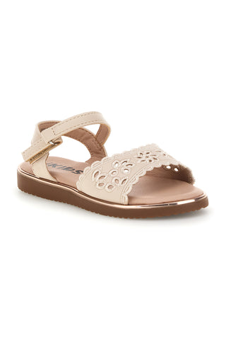 Sandali beige traforato cinturino regolabile Pitt kids 392630S