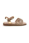 Sandali oro rosa con cinturini intrecciati Pitt kids 392625S