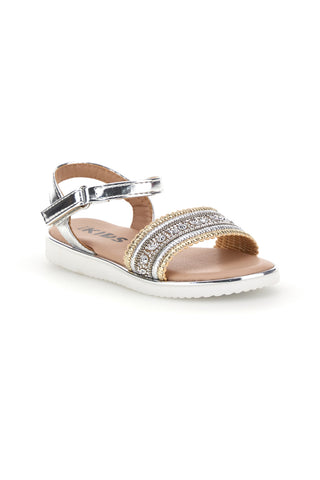Sandali argento oro cinturino regolabile Pitt kids 392626S