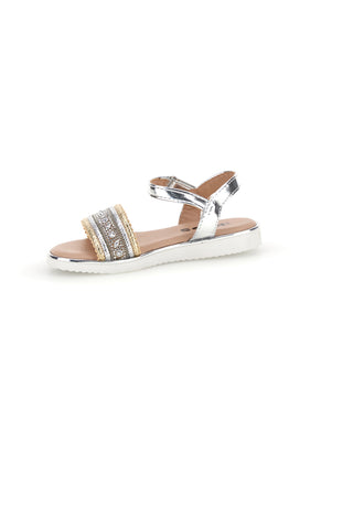 Sandali argento oro cinturino regolabile Pitt kids 392626S