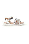 Sandali argento cinturino regolabile Pitt kids 392627S