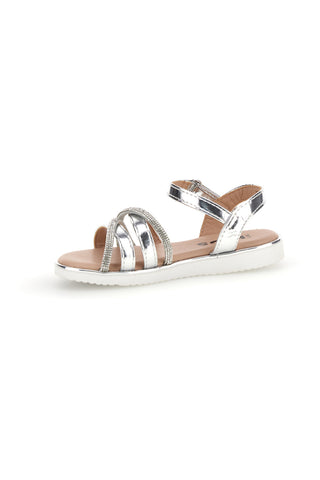 Sandali argento cinturino regolabile Pitt kids 392627S