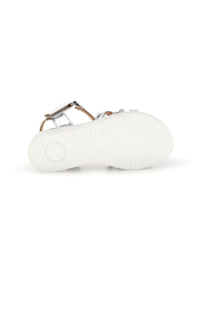 Sandali argento cinturino regolabile Pitt kids 392627S
