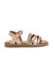Sandali rosa oro fibbia regolabile Pitt kids 392633S