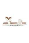 Sandali bianchi con fascia brillante Pitt kids 392637S