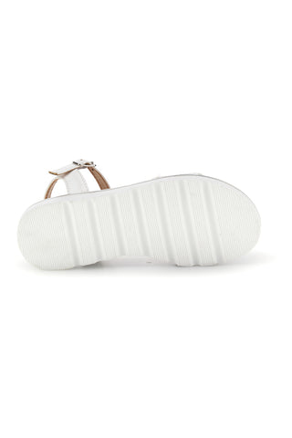 Sandali bianchi con fascia brillante Pitt kids 392637S