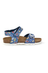 Sandali azzurri stampati con fibbia e cinturino Pitt kids 45289GHE