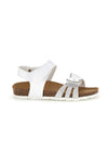 Sandali bianchi con strappi e applicazione Pitt kids 45266TWV