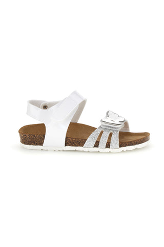Sandali bianchi con strappi e applicazione Pitt kids 45266TWV