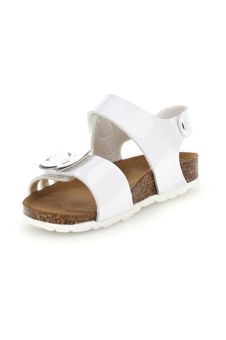 Sandali bianchi con strappi e applicazione Pitt kids 45266TWV