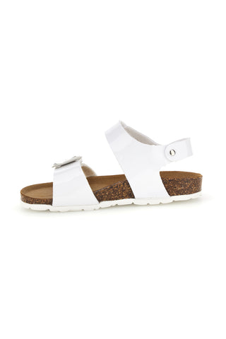 Sandali bianchi con strappi e applicazione Pitt kids 45266TWV
