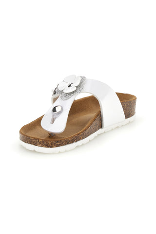 Weiße Sandalen mit Schnalle und Applikation Pitt Kinder 45261GVW