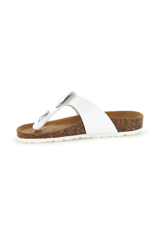 Weiße Sandalen mit Schnalle und Applikation Pitt Kinder 45261GVW