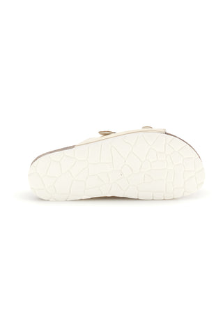 Ciabatta Oro Metallizzata con Doppia Fascia e Fibbie Pitt Kids 40021BIH