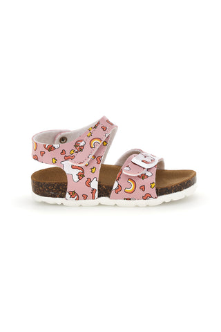 Rosa Sandalen mit Einhorndruck doppelte Einstellung Pitt Kinder 47327uni