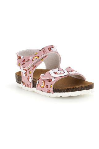 Rosa Sandalen mit Einhorndruck doppelte Einstellung Pitt Kinder 47327uni