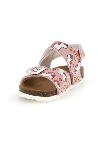 Rosa Sandalen mit Einhorndruck doppelte Einstellung Pitt Kinder 47327uni