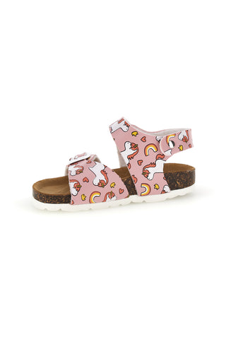 Rosa Sandalen mit Einhorndruck doppelte Einstellung Pitt Kinder 47327uni