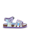 Sandali lilla con finitura iridescente e chiusura a strappo Frozen D4310617T01