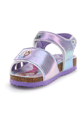 Sandali lilla con finitura iridescente e chiusura a strappo Frozen D4310617T01