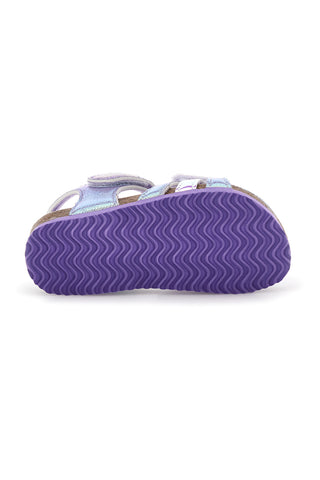 Sandali lilla con finitura iridescente e chiusura a strappo Frozen D4310617T01