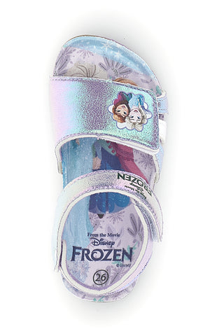Sandali lilla con finitura iridescente e chiusura a strappo Frozen D4310617T01