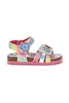 Mehrfarbige Sandalen mit schillernden Blumen und Riemenverschluss Unicorn S8010161T