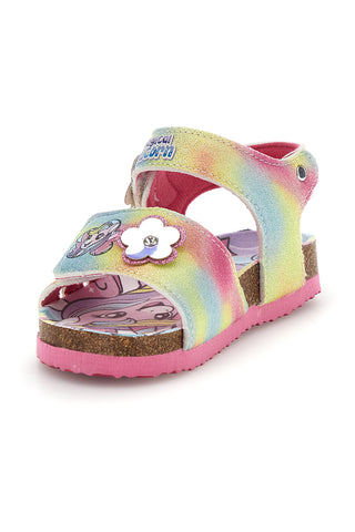Mehrfarbige Sandalen mit schillernden Blumen und Riemenverschluss Unicorn S8010161T