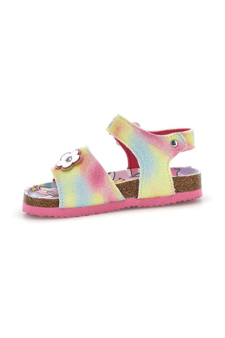 Mehrfarbige Sandalen mit schillernden Blumen und Riemenverschluss Unicorn S8010161T