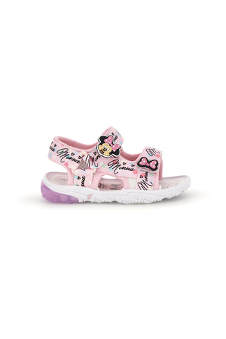 Rosa Sandalen mit Riemen und Lichter Minnie D3010791T10