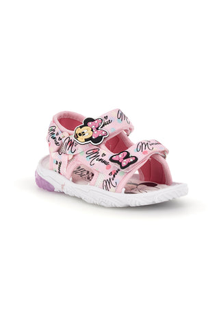 Rosa Sandalen mit Riemen und Lichter Minnie D3010791T10