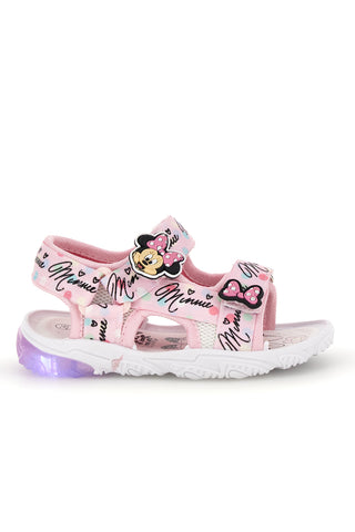 Rosa Sandalen mit Riemen und Lichter Minnie D3010791T10