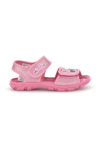 Sandali rosa con stampa Minnie e chiusura a strappo Minnie D3010815T