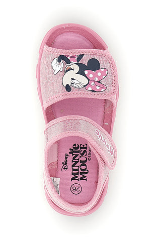 Rosa Sandalen mit Minnie-Print und Minnie-Riemenverschluss D3010815T