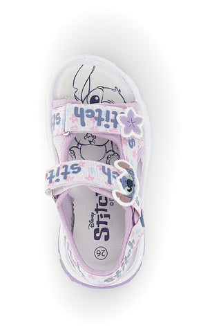 Fliederfarbene Sandale mit Lichtern und Lilo & stitch D6020227T