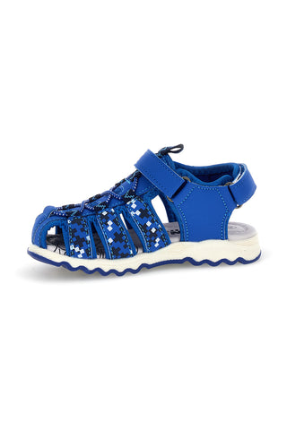 Sandali blu con stampa Sonic e chiusura a strappo Sonic N9610089S10