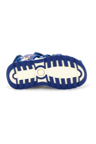 Sandali blu con stampa Sonic e chiusura a strappo Sonic N9610089S10