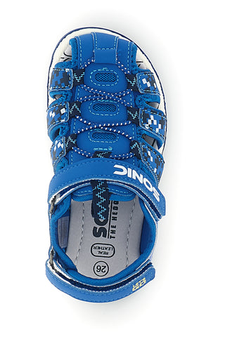 Sandali blu con stampa Sonic e chiusura a strappo Sonic N9610089S10