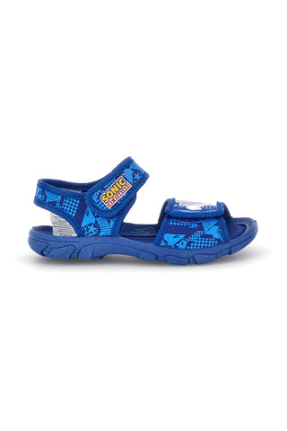 Sandali blu sportivi con doppia chiusura a strappo Sonic N9610103T